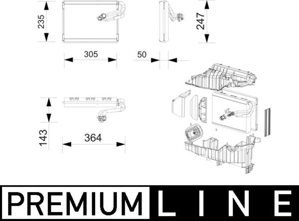 MAHLE AE 269 000P — Parownik, klimatyzacja