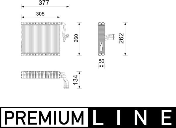 MAHLE AE 265 000P — Parownik, klimatyzacja