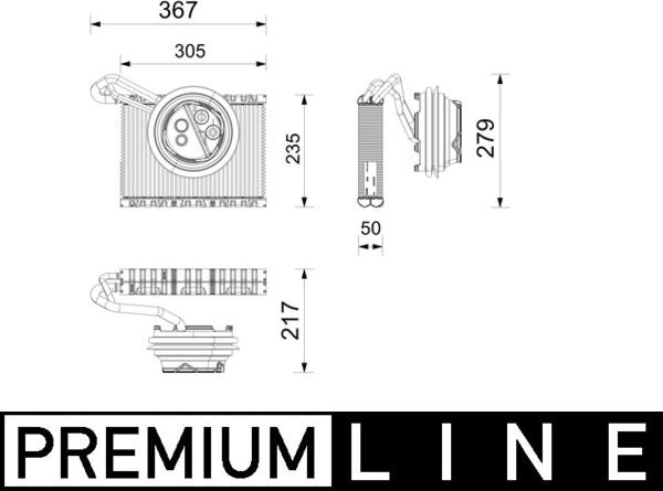 MAHLE AE 262 000P — Parownik, klimatyzacja