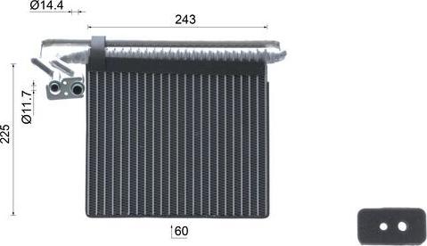 MAHLE AE 204 000S - PAROWNIK KLIMATYZACJI FORD C-MAX II