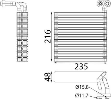 MAHLE AE 289 000S - PAROWNIK KLIMATYZACJI OPEL KARL 15-19