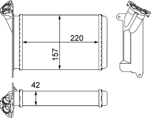 MAHLE AH 95 000S — Wymiennik ciepła, ogrzewanie wnętrza