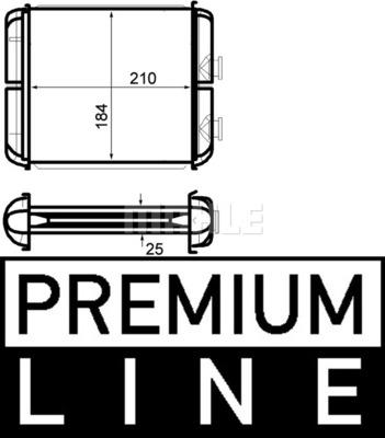 MAHLE AH 41 000P - Wymiennik ciepła, ogrzewanie wnętrza