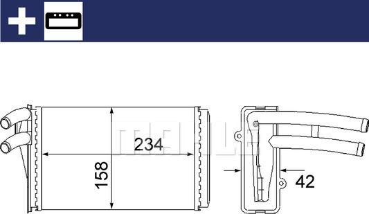 MAHLE AH 54 000S — Wymiennik ciepła, ogrzewanie wnętrza