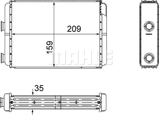 MAHLE AH 60 000S — Wymiennik ciepła, ogrzewanie wnętrza