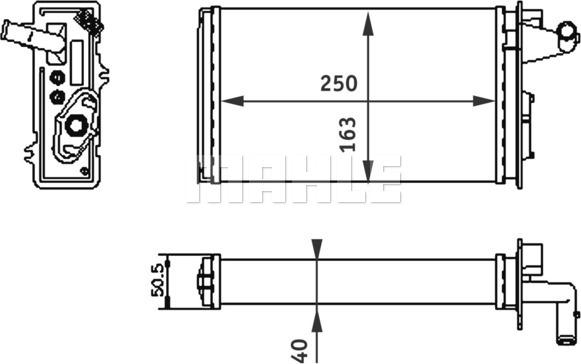 MAHLE AH 141 000S — Wymiennik ciepła, ogrzewanie wnętrza