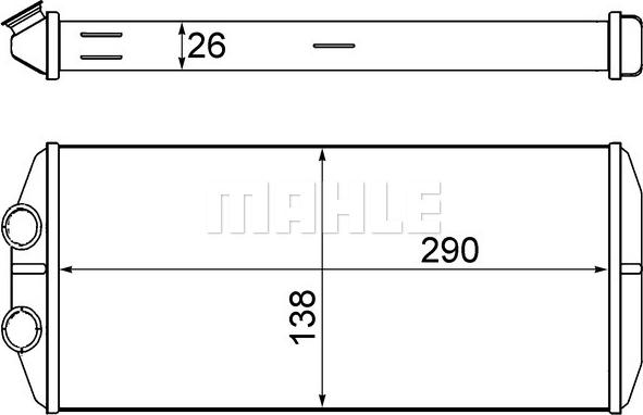 MAHLE AH 15 000S — Wymiennik ciepła, ogrzewanie wnętrza