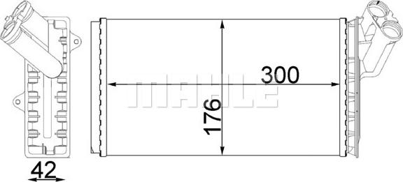 MAHLE AH 104 000S — Wymiennik ciepła, ogrzewanie wnętrza