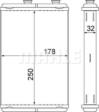 MAHLE AH 10 000S — Wymiennik ciepła, ogrzewanie wnętrza