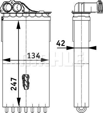 MAHLE AH 112 000P - NAGRZEWNICA PEUGEOT 307 02-