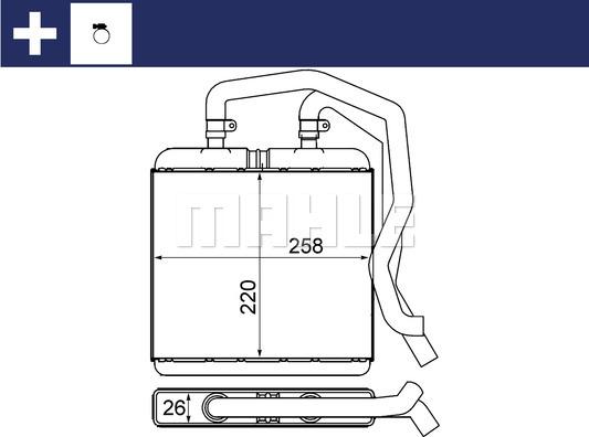MAHLE AH 12 000S — Wymiennik ciepła, ogrzewanie wnętrza
