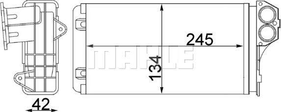 MAHLE AH 88 000S — Wymiennik ciepła, ogrzewanie wnętrza