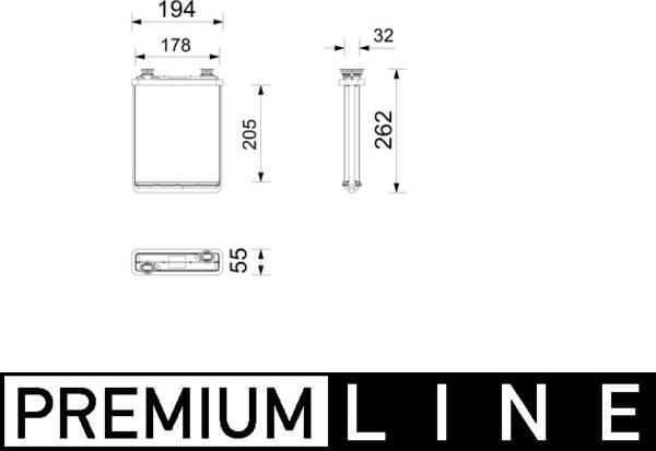 MAHLE AH 357 000P — Wymiennik ciepła, ogrzewanie wnętrza