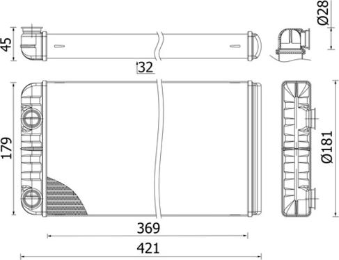 MAHLE AH 312 000S — Wymiennik ciepła, ogrzewanie wnętrza