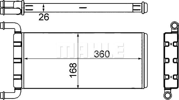 MAHLE AH 241 000S — Wymiennik ciepła, ogrzewanie wnętrza