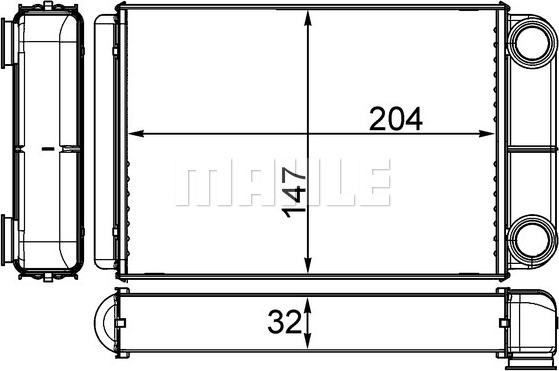 MAHLE AH 258 000S — Wymiennik ciepła, ogrzewanie wnętrza