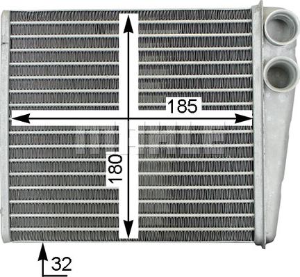 MAHLE AH 208 000S — Wymiennik ciepła, ogrzewanie wnętrza