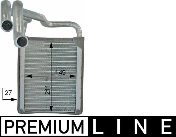 MAHLE AH 203 000P — Wymiennik ciepła, ogrzewanie wnętrza