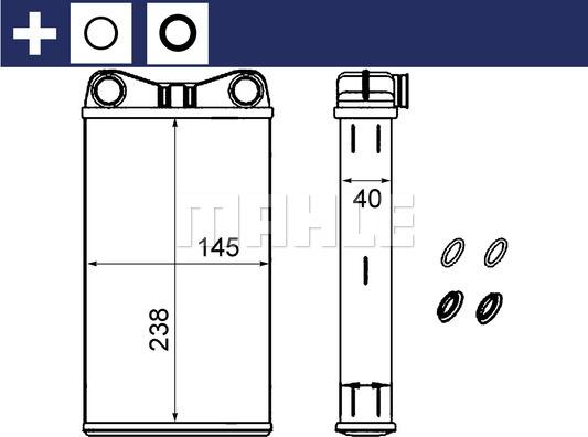 MAHLE AH 239 000S — Wymiennik ciepła, ogrzewanie wnętrza