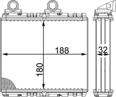 MAHLE AH 222 000S — Wymiennik ciepła, ogrzewanie wnętrza