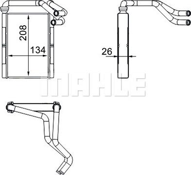 MAHLE AH 273 000S — Wymiennik ciepła, ogrzewanie wnętrza