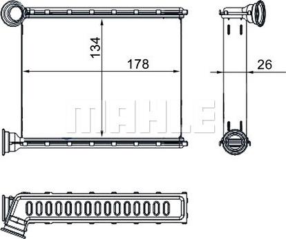 MAHLE AH 272 000S — Wymiennik ciepła, ogrzewanie wnętrza