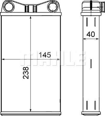 MAHLE AH 7 000S - NAGRZEWNICA AUDI A4