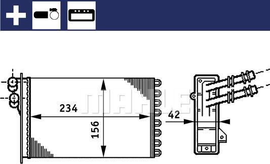 MAHLE AH 72 000S — Wymiennik ciepła, ogrzewanie wnętrza