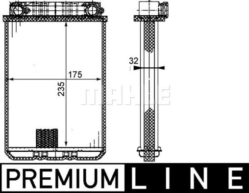 MAHLE AH 77 000P - NAGRZEWNICA DB W203 00-