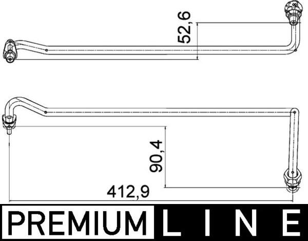 MAHLE AHX 4 000P — Przewód olejowy elastyczny