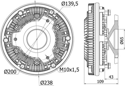 MAHLE CFC 12 000S — Sprzęgło, wentylator chłodzenia