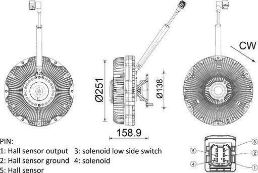 MAHLE CFC 275 000P — Sprzęgło, wentylator chłodzenia