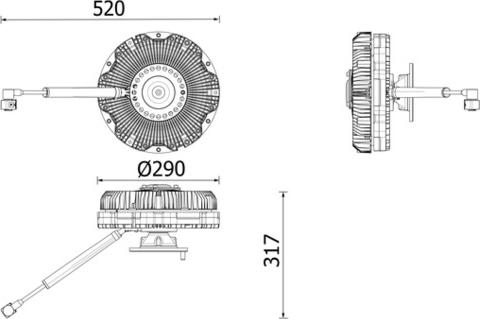 MAHLE CFC 276 000P — Sprzęgło, wentylator chłodzenia