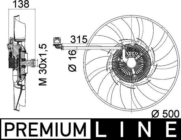 MAHLE CFF 471 000P — Wentylator, chłodzenie silnika