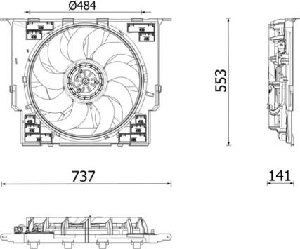MAHLE CFF 645 000P — Wentylator, chłodzenie silnika