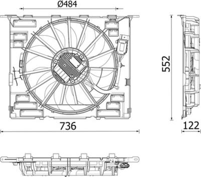MAHLE CFF 646 000P — Wentylator, chłodzenie silnika