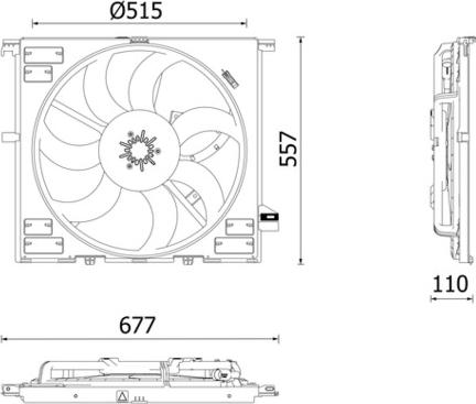 MAHLE CFF 633 000P — Wentylator, chłodzenie silnika