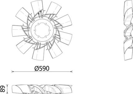 MAHLE CFF 629 000P - Wiatrak wentylatora