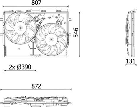 MAHLE CFF 627 000P — Wentylator, chłodzenie silnika
