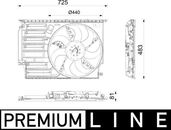 MAHLE CFF 671 000P — Wentylator, chłodzenie silnika