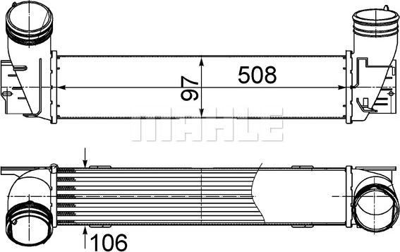 MAHLE CI 489 000S - INTERCOOLER BMW 3E90-E91 325D-330D
