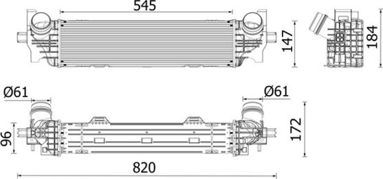 MAHLE CI 660 000P — Chłodnica powietrza doładowującego