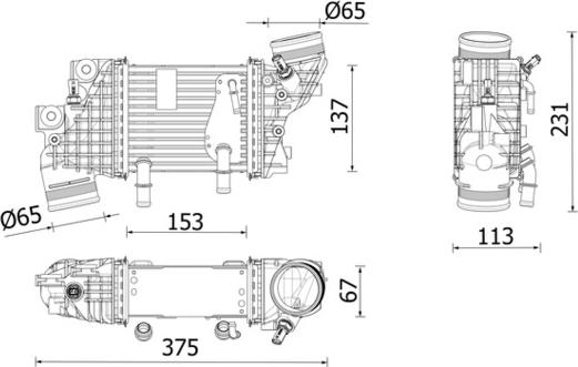 MAHLE CI 663 000P - Chłodnica powietrza dolotowego