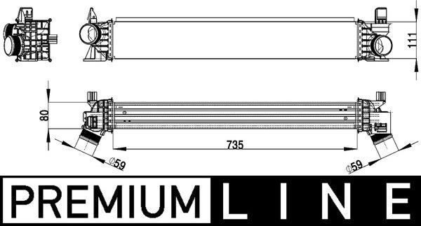 MAHLE CI 148 000P — Chłodnica powietrza doładowującego