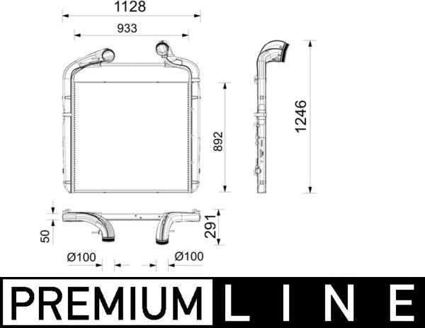MAHLE CI 741 000P — Chłodnica powietrza doładowującego