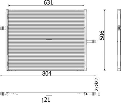 MAHLE CIR 40 000P — Chłodnica niskotemperaturowa, chłodnica pow. doładowującego