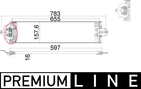 MAHLE CLC 49 000P — Chłodnica oleju, automatyczna przekładnia