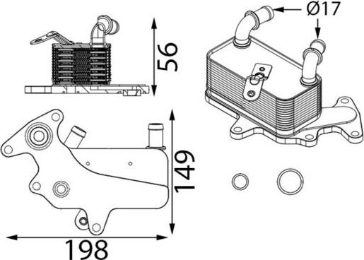 MAHLE CLC 444 000S — Chłodnica oleju, automatyczna przekładnia