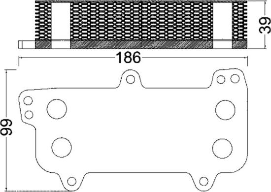 MAHLE CLC 187 000S — Chłodnica oleju, olej silnikowy