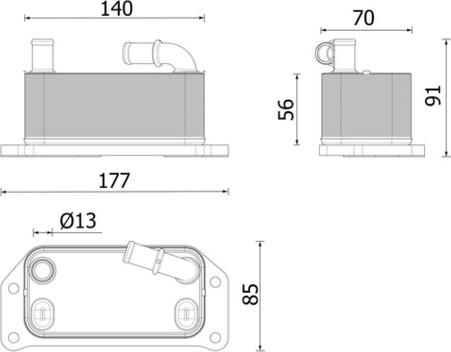 MAHLE CLC 349 000P — Chłodnica oleju, olej silnikowy